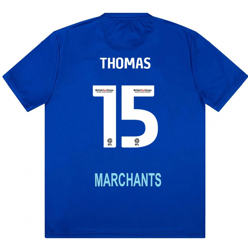 Danxen Kinderen Jordan Thomas #15 Groen Uitshirt Uittenue 2024/25 T-Shirt