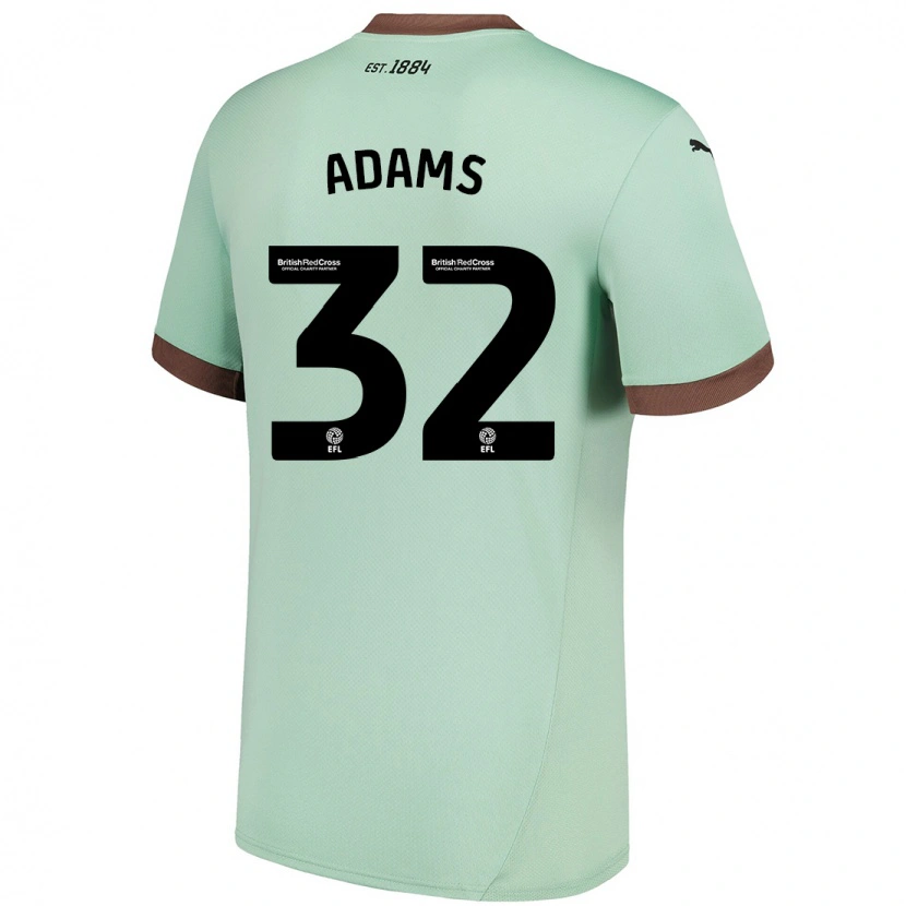 Danxen Kinderen Ebou Adams #32 Lichtgroen Uitshirt Uittenue 2024/25 T-Shirt