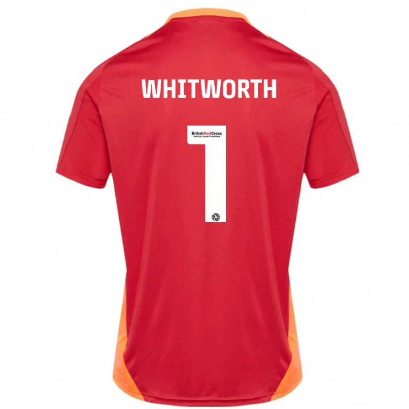 Danxen Kinderen Joe Whitworth #1 Blauw Gebroken Wit Uitshirt Uittenue 2024/25 T-Shirt