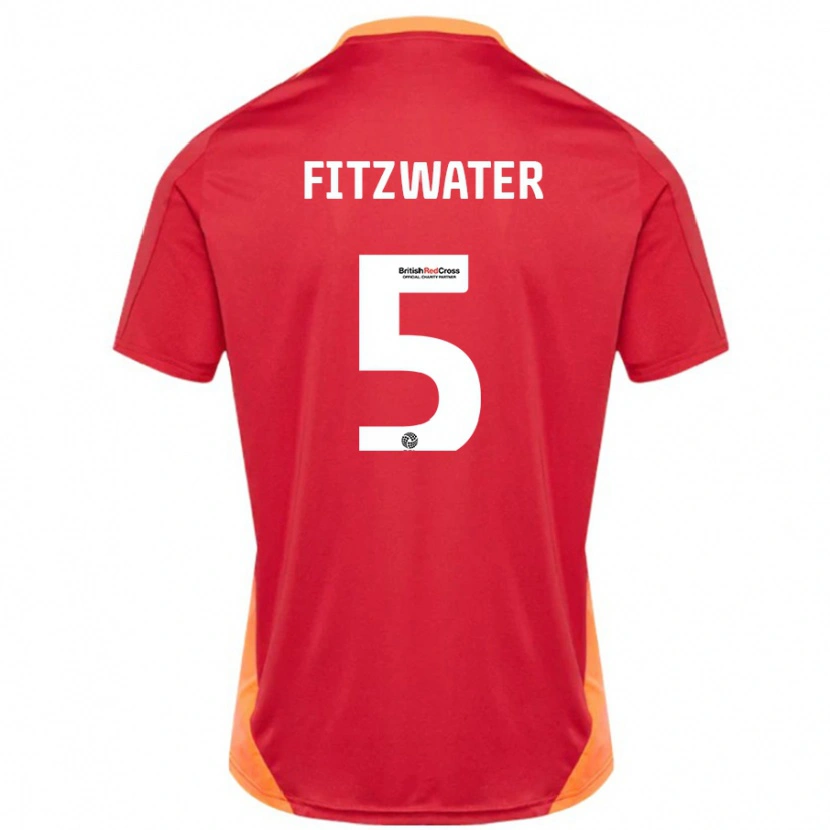 Danxen Kinderen Jack Fitzwater #5 Blauw Gebroken Wit Uitshirt Uittenue 2024/25 T-Shirt