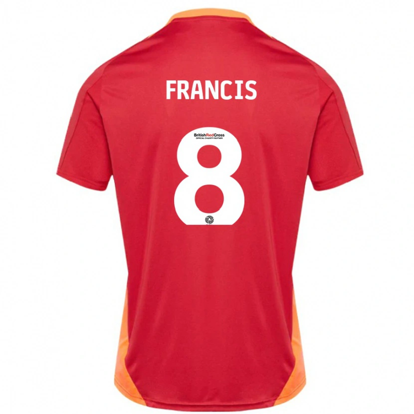 Danxen Kinderen Ed Francis #8 Blauw Gebroken Wit Uitshirt Uittenue 2024/25 T-Shirt