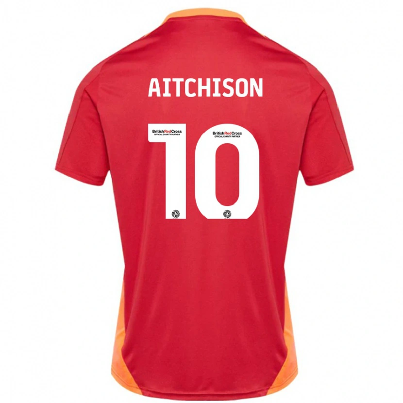 Danxen Kinderen Jack Aitchison #10 Blauw Gebroken Wit Uitshirt Uittenue 2024/25 T-Shirt