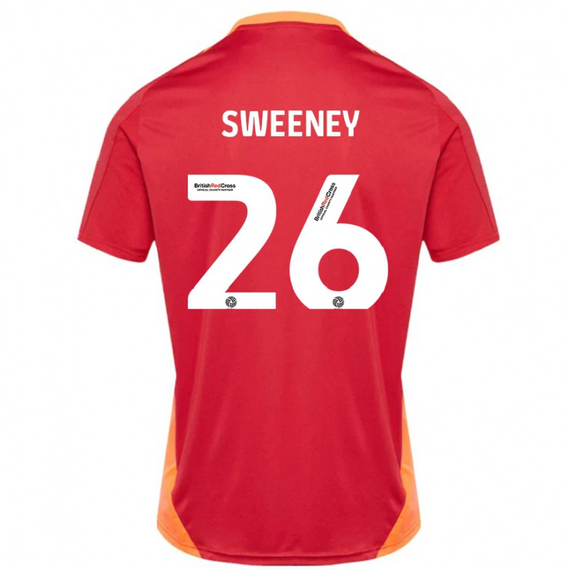 Danxen Kinderen Pierce Sweeney #26 Blauw Gebroken Wit Uitshirt Uittenue 2024/25 T-Shirt