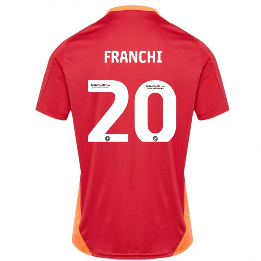 Danxen Kinderen Matilda Franchi #20 Blauw Gebroken Wit Uitshirt Uittenue 2024/25 T-Shirt