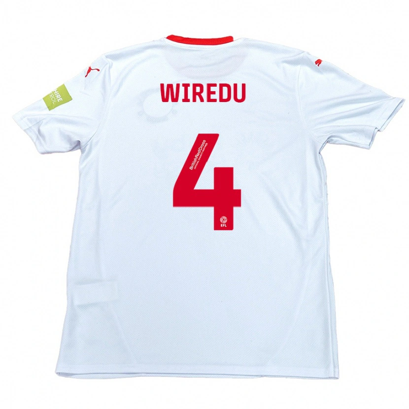 Danxen Kinderen Brendan Wiredu #4 Wit Uitshirt Uittenue 2024/25 T-Shirt