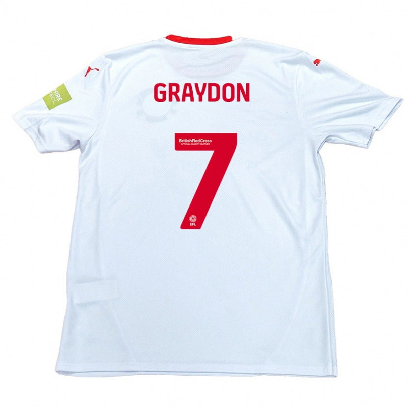 Danxen Kinderen Ryan Graydon #7 Wit Uitshirt Uittenue 2024/25 T-Shirt