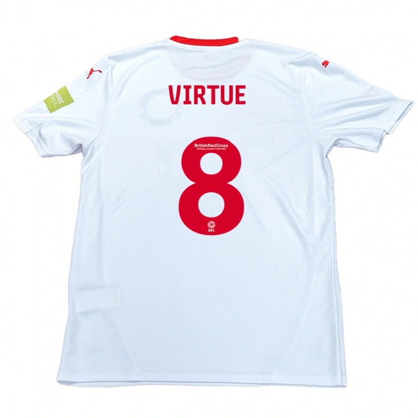 Danxen Kinderen Matty Virtue #8 Wit Uitshirt Uittenue 2024/25 T-Shirt