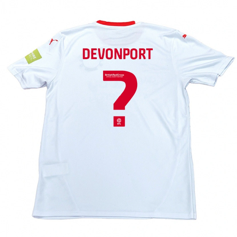 Danxen Kinderen Owen Devonport #0 Wit Uitshirt Uittenue 2024/25 T-Shirt