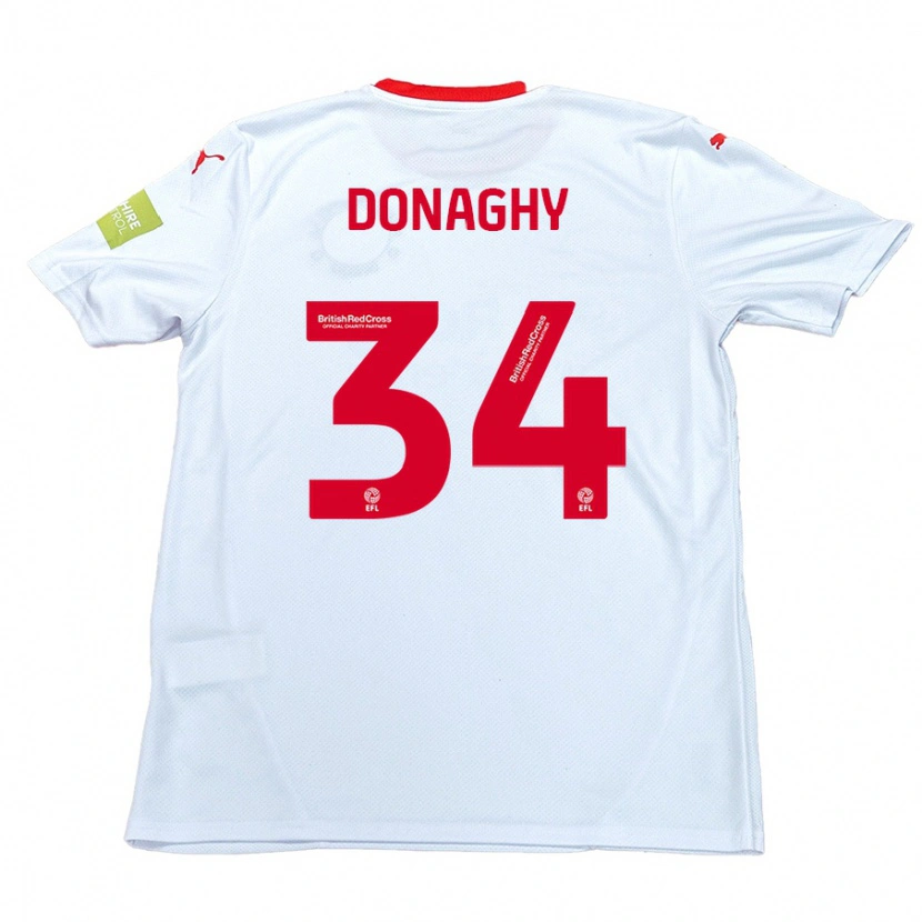 Danxen Kinderen Tom Donaghy #34 Wit Uitshirt Uittenue 2024/25 T-Shirt