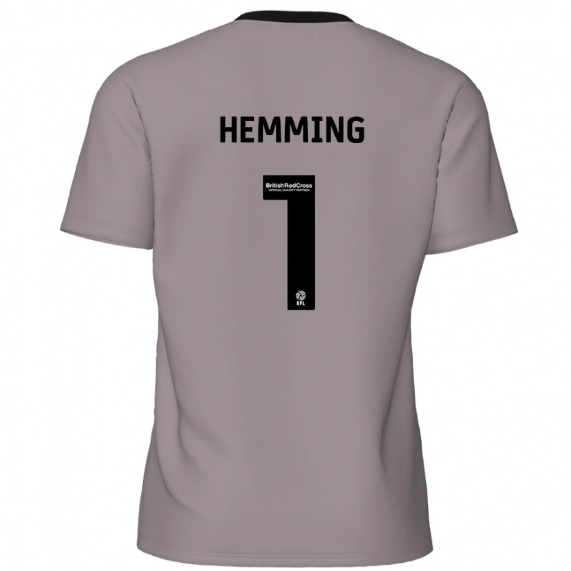 Danxen Kinderen Zach Hemming #1 Grijs Uitshirt Uittenue 2024/25 T-Shirt