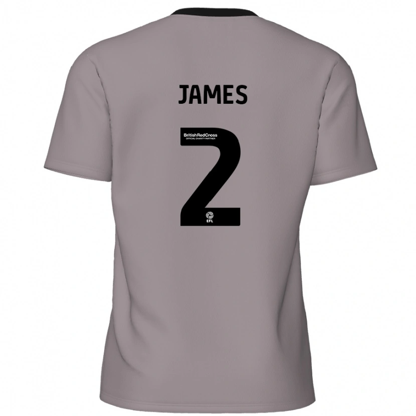 Danxen Kinderen Tom James #2 Grijs Uitshirt Uittenue 2024/25 T-Shirt