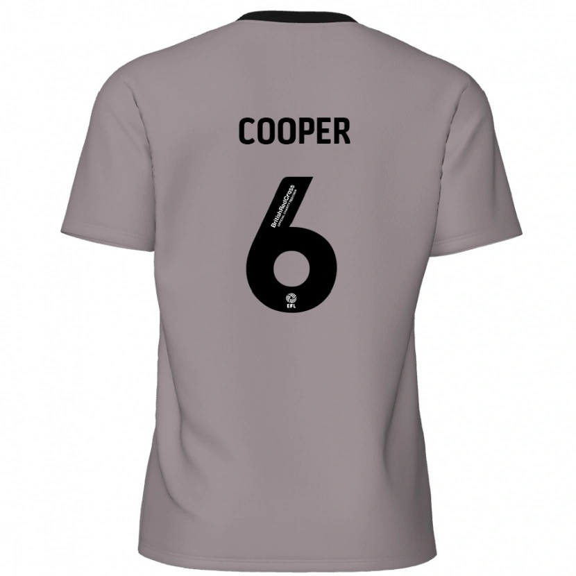 Danxen Kinderen Brandon Cooper #6 Grijs Uitshirt Uittenue 2024/25 T-Shirt