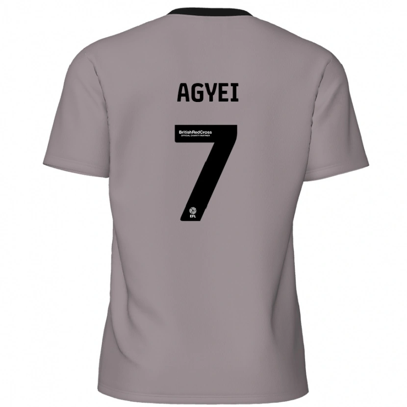 Danxen Kinderen Dan Agyei #7 Grijs Uitshirt Uittenue 2024/25 T-Shirt