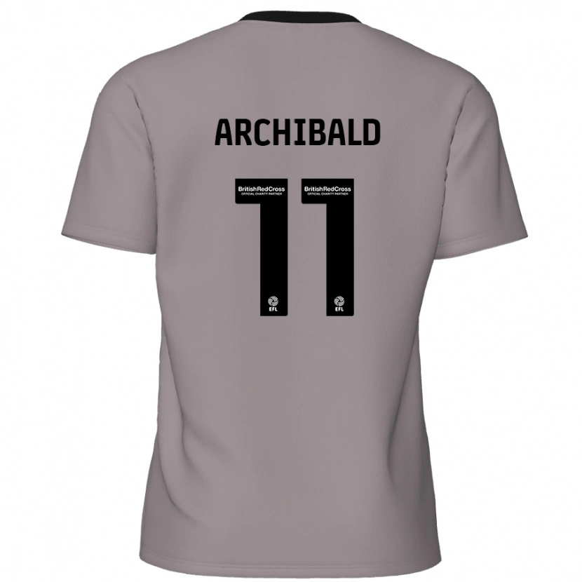 Danxen Kinderen Theo Archibald #11 Grijs Uitshirt Uittenue 2024/25 T-Shirt