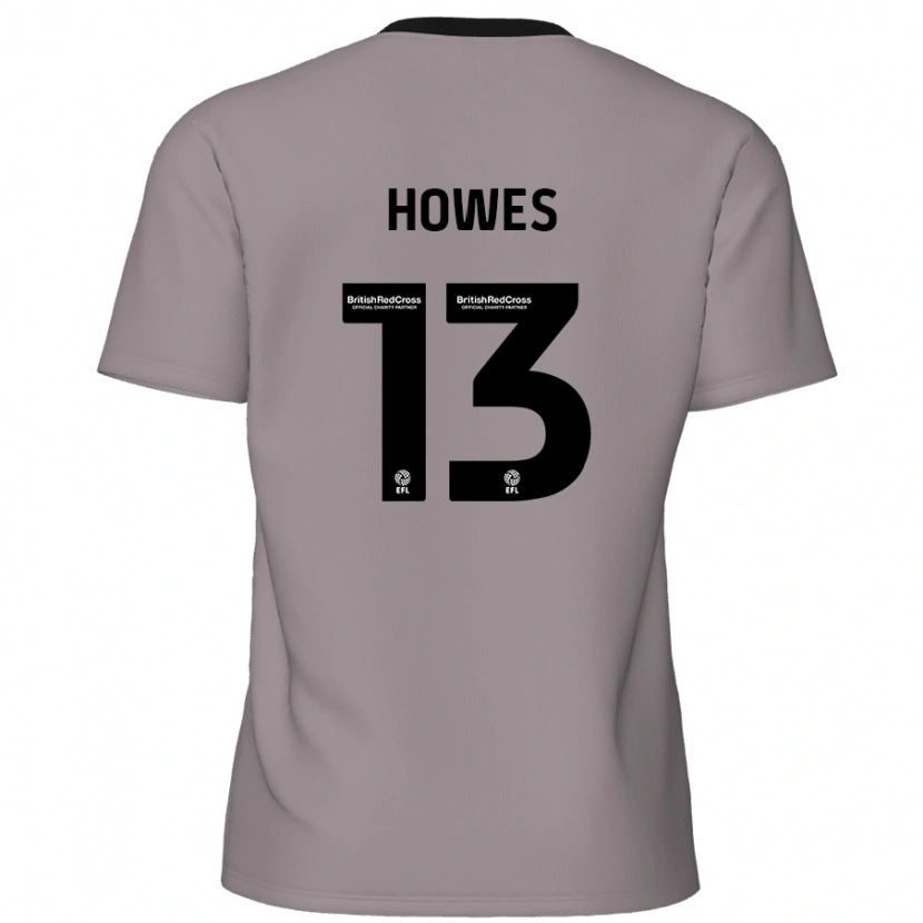 Danxen Kinderen Sam Howes #13 Grijs Uitshirt Uittenue 2024/25 T-Shirt