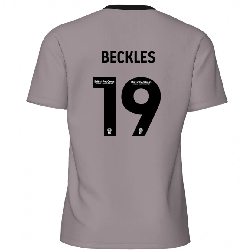 Danxen Kinderen Omar Beckles #19 Grijs Uitshirt Uittenue 2024/25 T-Shirt