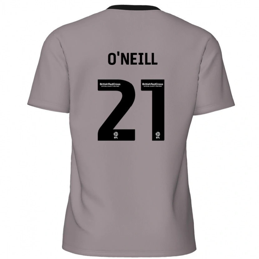 Danxen Kinderen Ollie O'neill #21 Grijs Uitshirt Uittenue 2024/25 T-Shirt