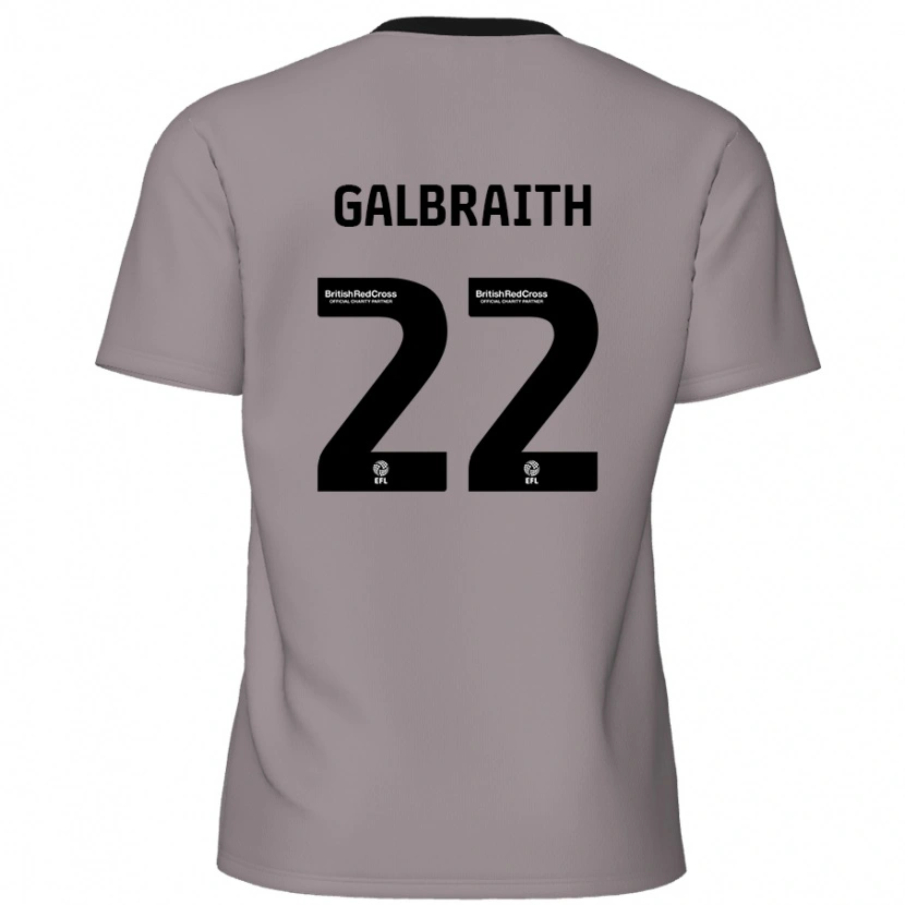 Danxen Kinderen Ethan Galbraith #22 Grijs Uitshirt Uittenue 2024/25 T-Shirt