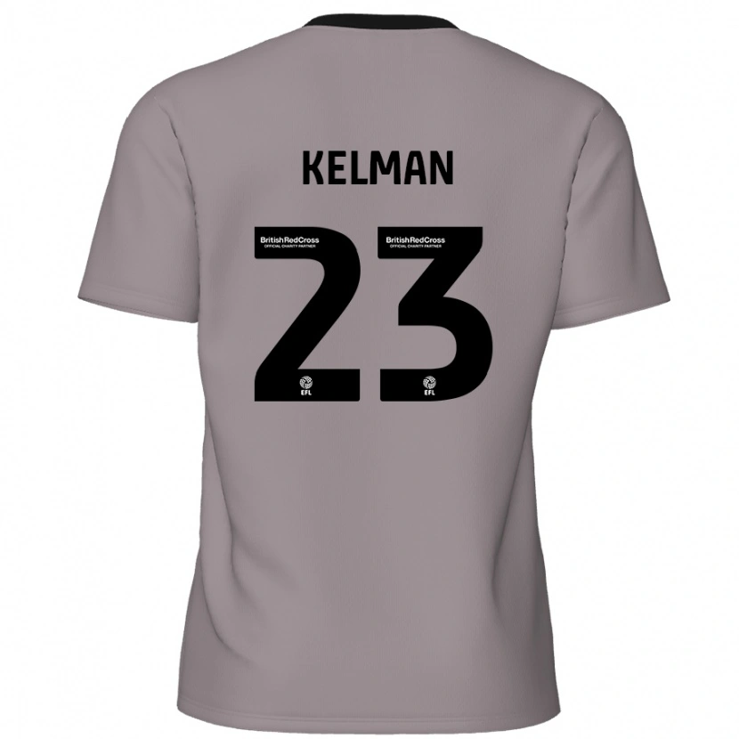 Danxen Kinderen Charlie Kelman #23 Grijs Uitshirt Uittenue 2024/25 T-Shirt