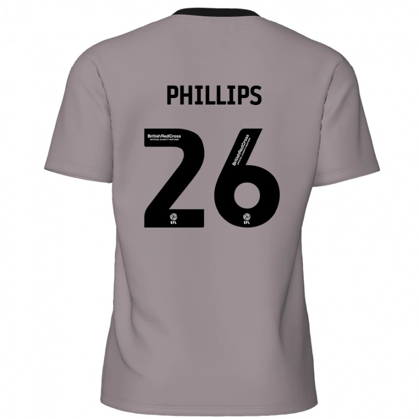 Danxen Kinderen Noah Phillips #26 Grijs Uitshirt Uittenue 2024/25 T-Shirt