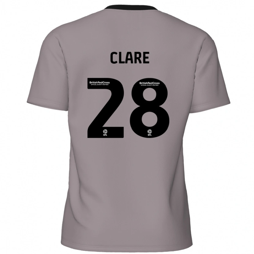 Danxen Kinderen Sean Clare #28 Grijs Uitshirt Uittenue 2024/25 T-Shirt