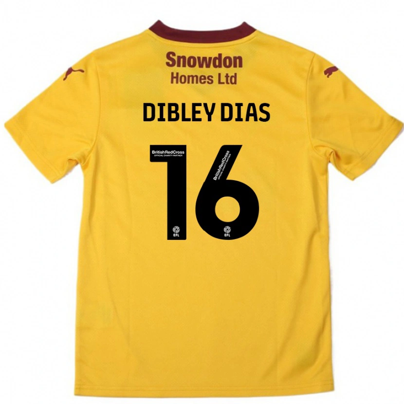 Danxen Kinderen Matt Dibley-Dias #16 Oranje Bordeauxrood Uitshirt Uittenue 2024/25 T-Shirt