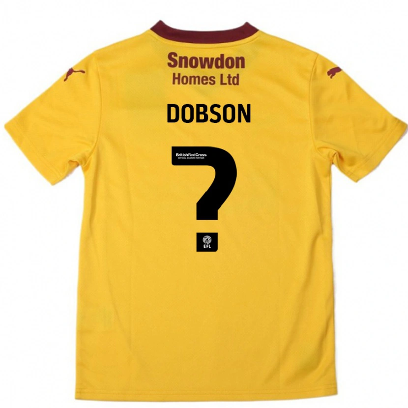 Danxen Kinderen Neo Dobson #0 Oranje Bordeauxrood Uitshirt Uittenue 2024/25 T-Shirt