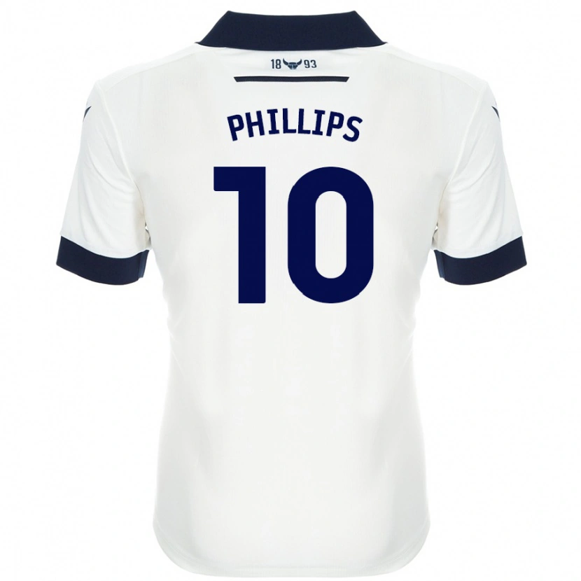 Danxen Kinderen Matt Phillips #10 Wit Marineblauw Uitshirt Uittenue 2024/25 T-Shirt