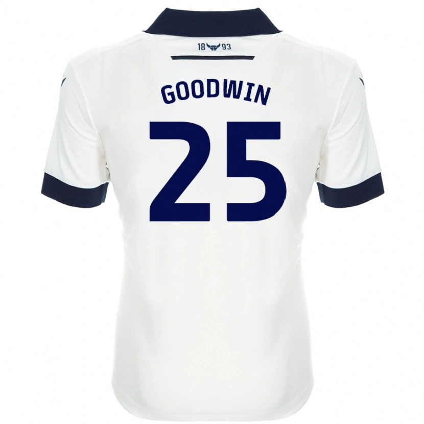 Danxen Kinderen Will Goodwin #25 Wit Marineblauw Uitshirt Uittenue 2024/25 T-Shirt