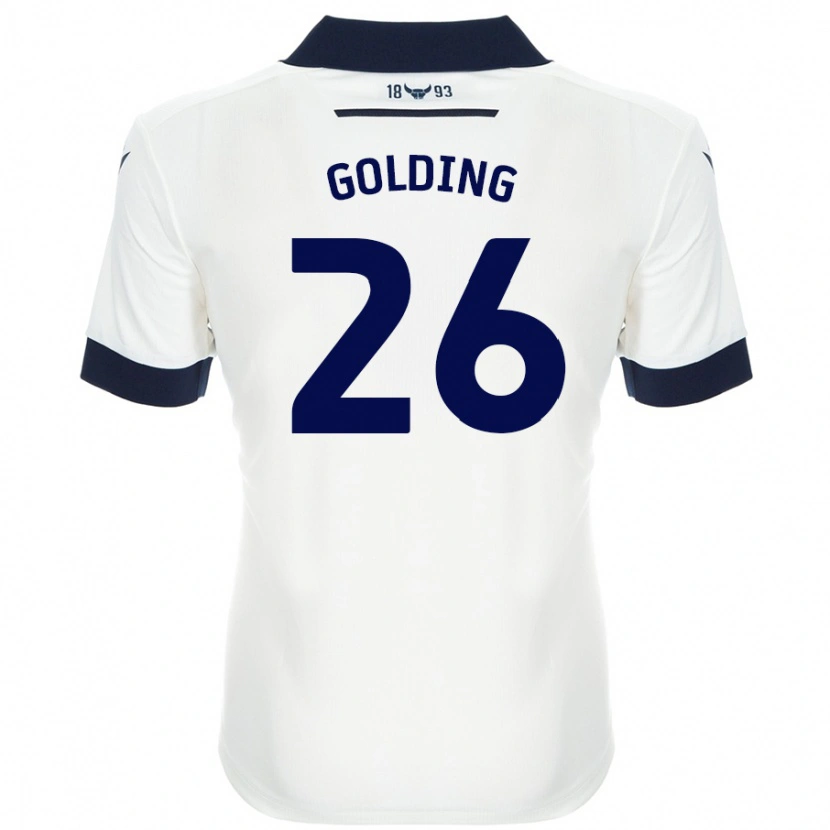 Danxen Kinderen James Golding #26 Wit Marineblauw Uitshirt Uittenue 2024/25 T-Shirt