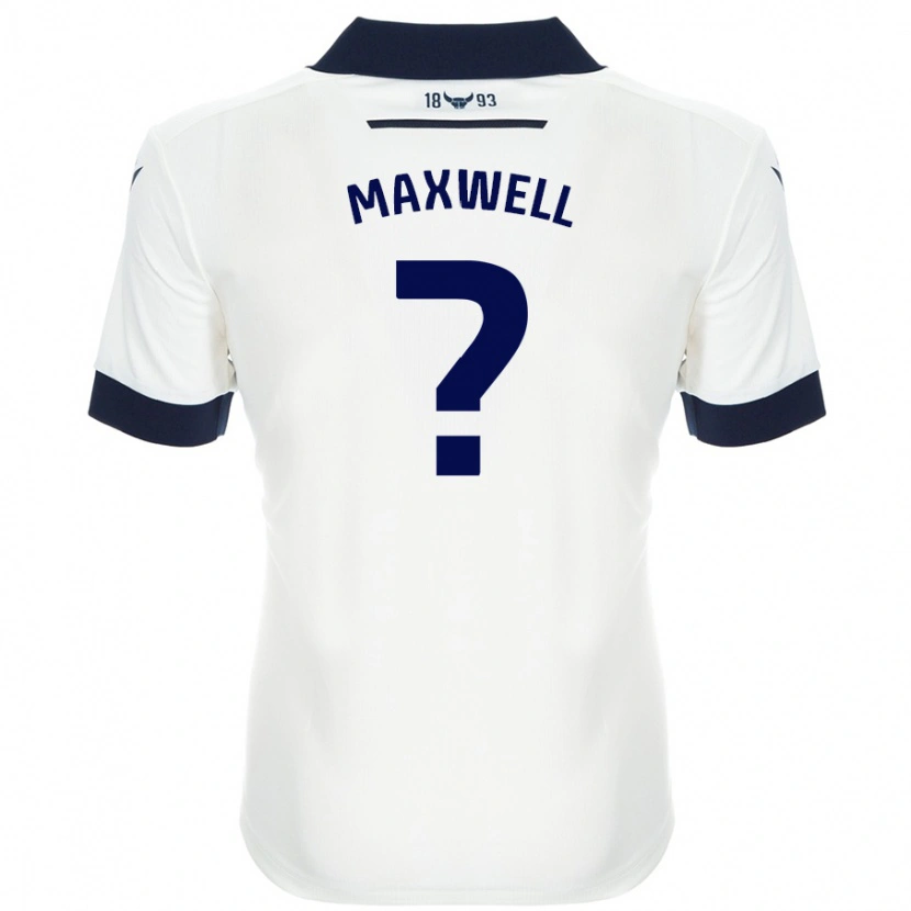 Danxen Kinderen Rashane Maxwell #0 Wit Marineblauw Uitshirt Uittenue 2024/25 T-Shirt