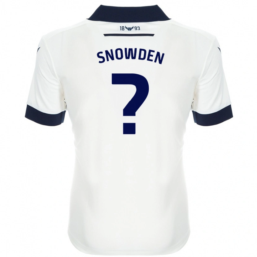 Danxen Kinderen Leo Snowden #0 Wit Marineblauw Uitshirt Uittenue 2024/25 T-Shirt