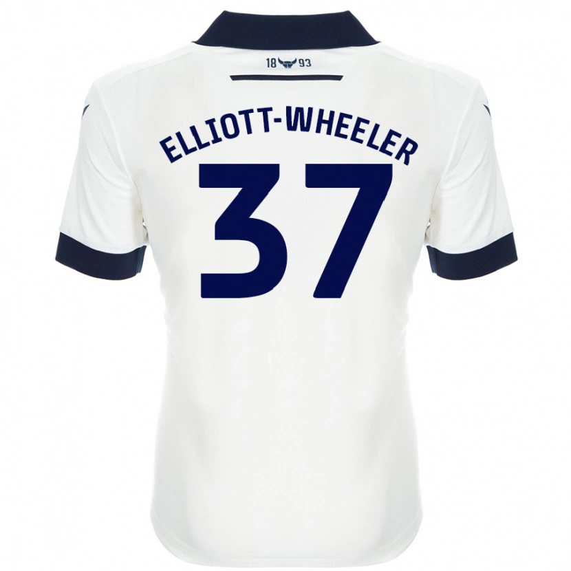 Danxen Kinderen Aidan Elliott-Wheeler #37 Wit Marineblauw Uitshirt Uittenue 2024/25 T-Shirt