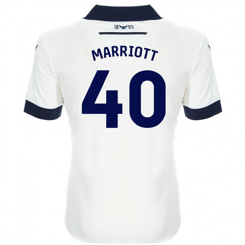 Danxen Kinderen Monty Marriott #40 Wit Marineblauw Uitshirt Uittenue 2024/25 T-Shirt