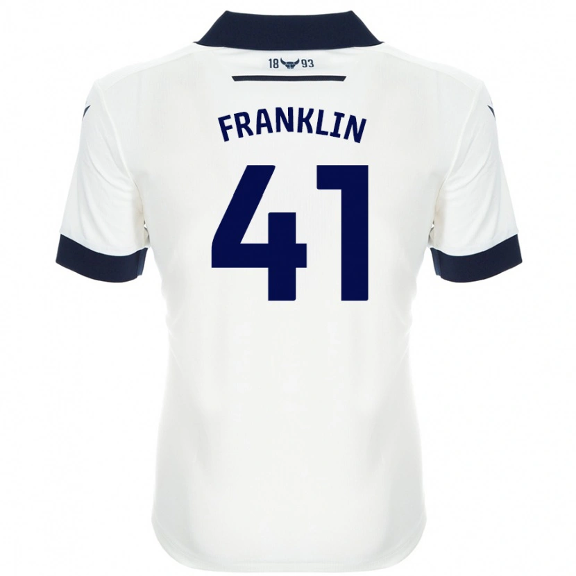 Danxen Kinderen George Franklin #41 Wit Marineblauw Uitshirt Uittenue 2024/25 T-Shirt