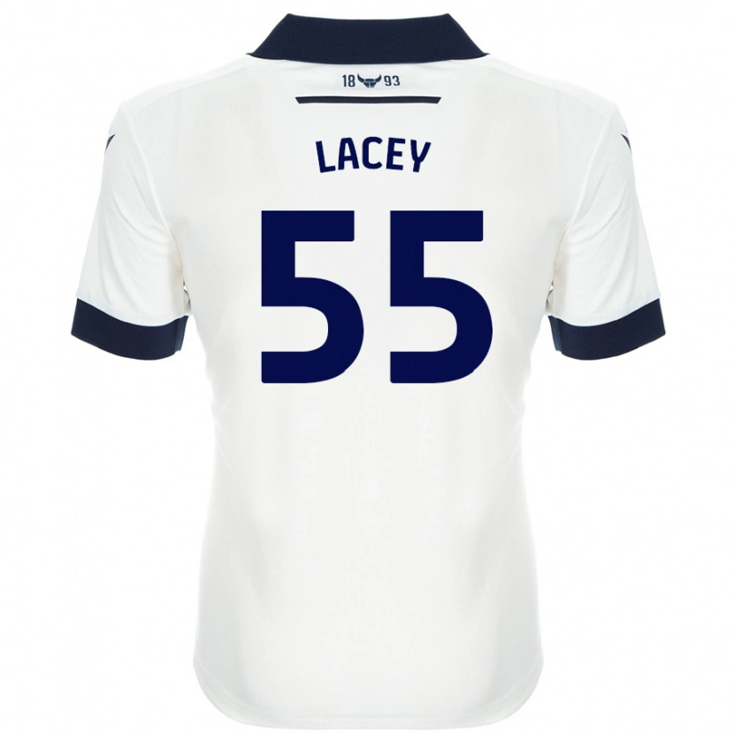 Danxen Kinderen Aaron Lacey #55 Wit Marineblauw Uitshirt Uittenue 2024/25 T-Shirt