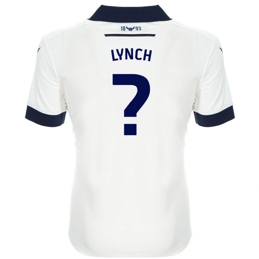 Danxen Kinderen Bobby Lynch #0 Wit Marineblauw Uitshirt Uittenue 2024/25 T-Shirt