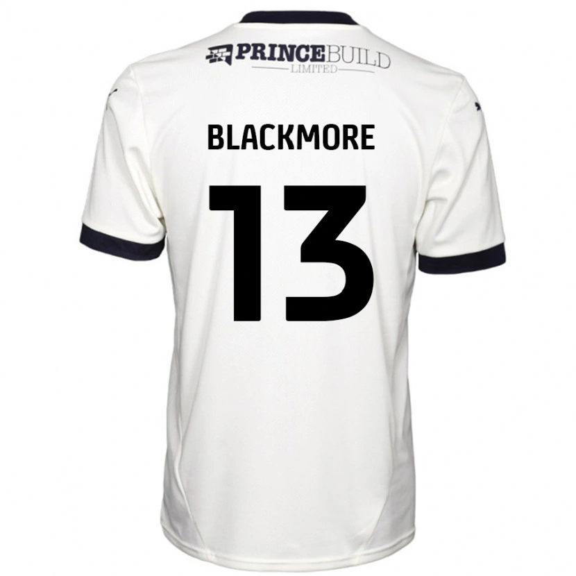 Danxen Kinderen Will Blackmore #13 Gebroken Wit Zwart Uitshirt Uittenue 2024/25 T-Shirt