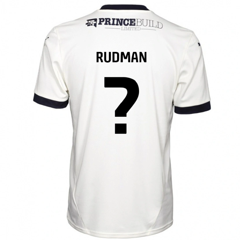 Danxen Kinderen Nathan Rudman #0 Gebroken Wit Zwart Uitshirt Uittenue 2024/25 T-Shirt