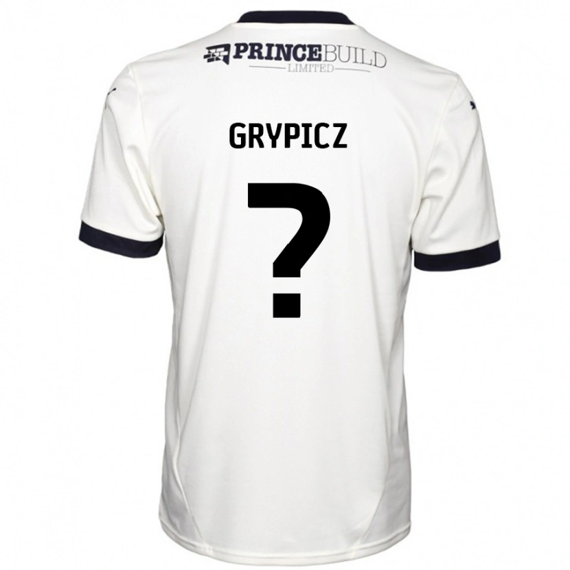 Danxen Kinderen Brandon Grypicz #0 Gebroken Wit Zwart Uitshirt Uittenue 2024/25 T-Shirt