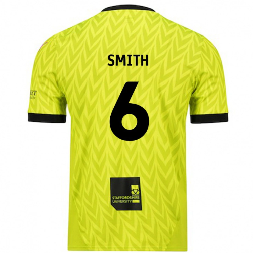 Danxen Kinderen Nathan Smith #6 Fluorescerend Groen Uitshirt Uittenue 2024/25 T-Shirt