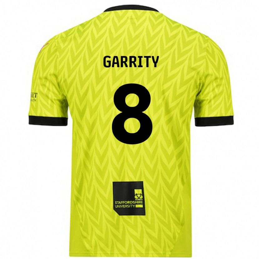 Danxen Kinderen Ben Garrity #8 Fluorescerend Groen Uitshirt Uittenue 2024/25 T-Shirt