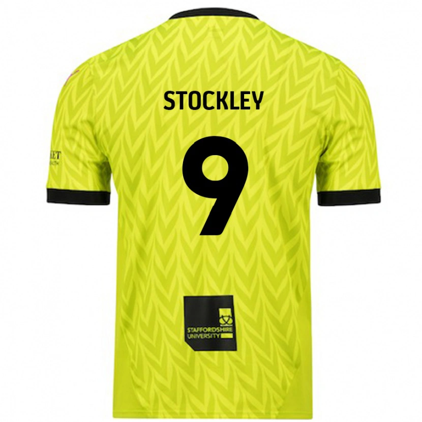 Danxen Kinderen Jayden Stockley #9 Fluorescerend Groen Uitshirt Uittenue 2024/25 T-Shirt