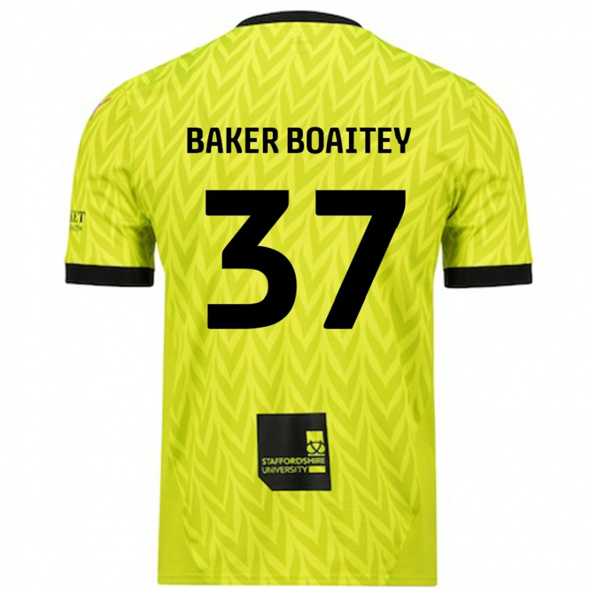 Danxen Kinderen Benicio Baker-Boaitey #37 Fluorescerend Groen Uitshirt Uittenue 2024/25 T-Shirt