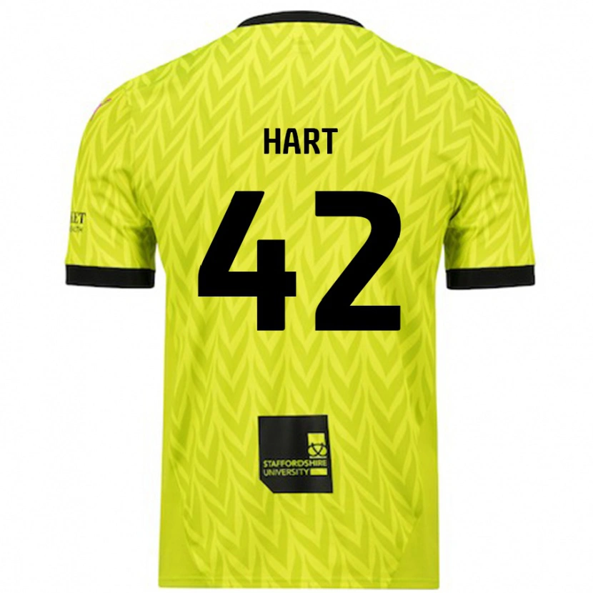 Danxen Kinderen Sam Hart #42 Fluorescerend Groen Uitshirt Uittenue 2024/25 T-Shirt