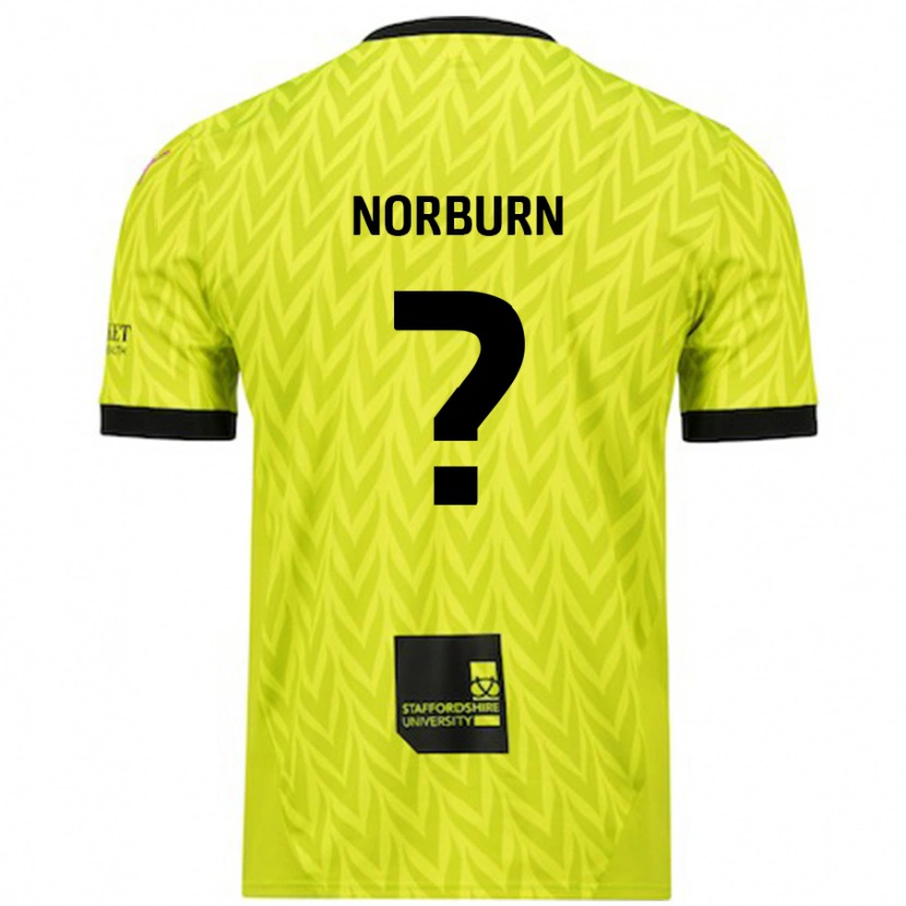 Danxen Kinderen Dylan Norburn #0 Fluorescerend Groen Uitshirt Uittenue 2024/25 T-Shirt