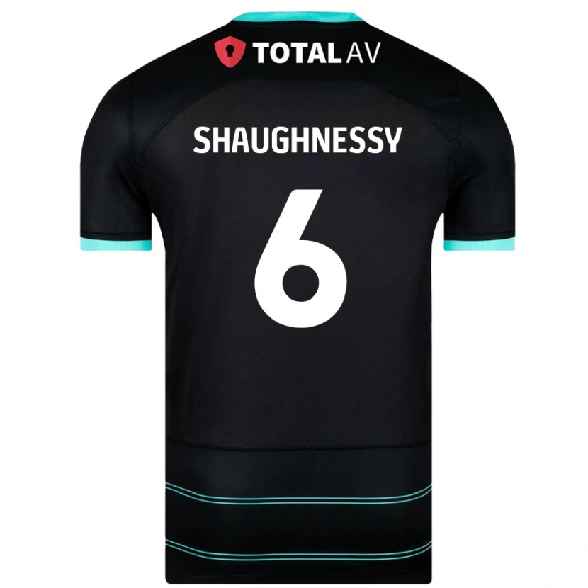 Danxen Kinderen Conor Shaughnessy #6 Zwart Uitshirt Uittenue 2024/25 T-Shirt