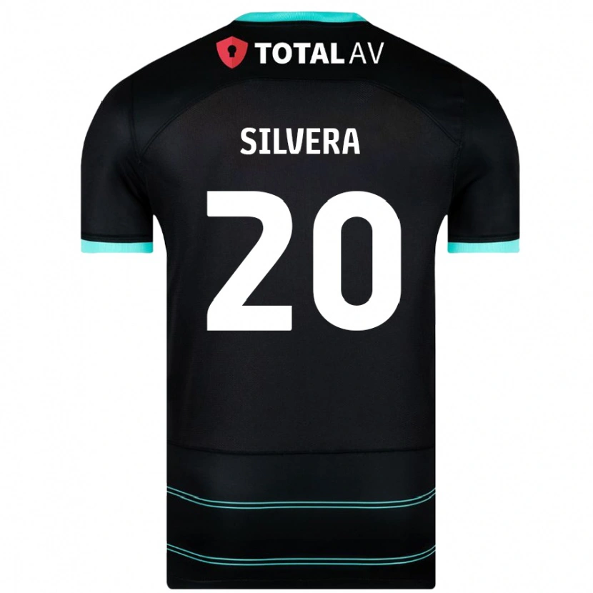 Danxen Kinderen Sam Silvera #20 Zwart Uitshirt Uittenue 2024/25 T-Shirt