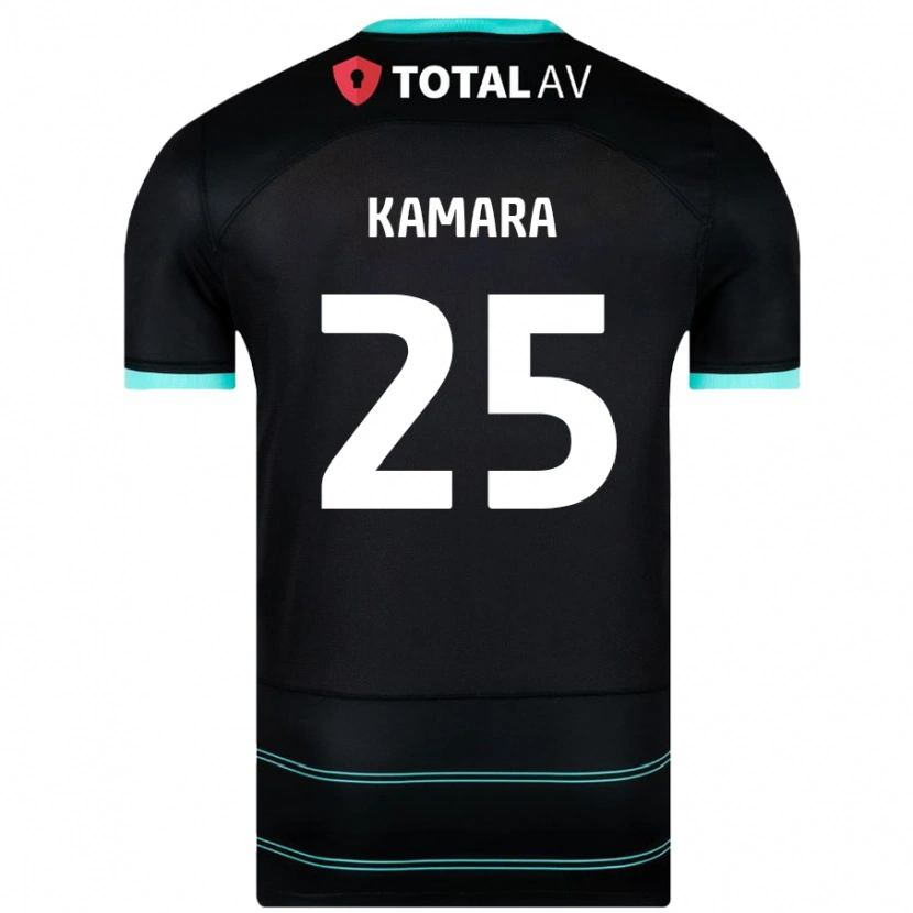 Danxen Kinderen Abdoulaye Kamara #25 Zwart Uitshirt Uittenue 2024/25 T-Shirt