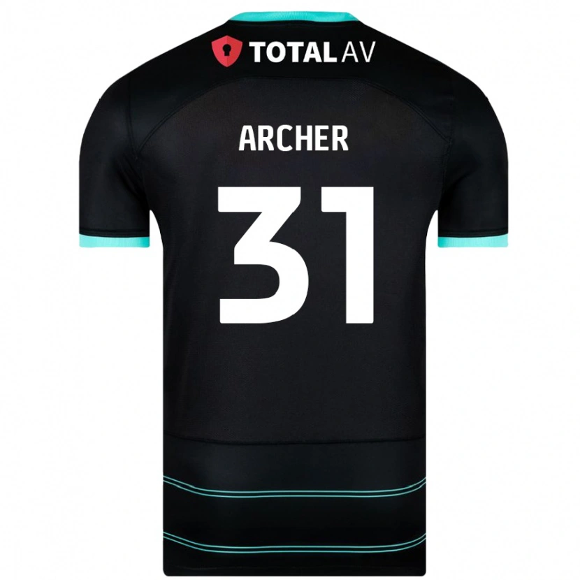 Danxen Kinderen Jordan Archer #31 Zwart Uitshirt Uittenue 2024/25 T-Shirt